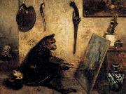 The Monkey Painter Alexandre Gabriel Decamps